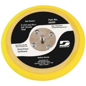 Dynabrade 57760 5" (127 mm) Dia. Non-Vacuum Gear-Driven Disc Pad, Hook-Face, Short Nap