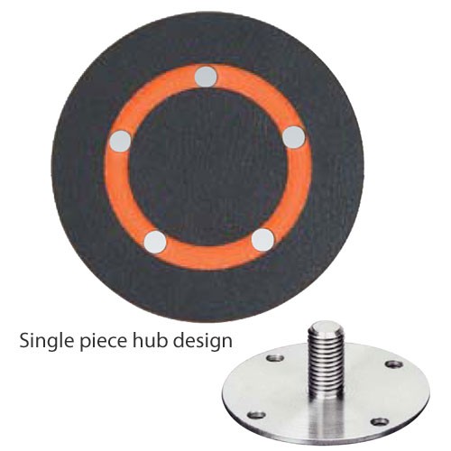 Dynabrade 57766 6" (152 mm) Dia. Channel Vacuum Gear-Driven Disc Pad, Hook-Face, Short Nap