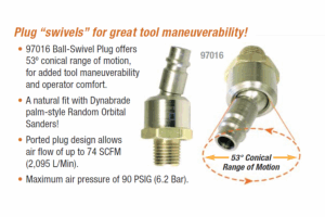 Dynabrade 97016 1/4" NPT Ball-Swivel Plug