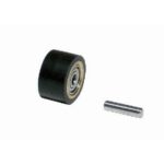 Dynabrade 11078 Contact Wheel Ass'y, 5/8" Dia. x 3/8" W x 3/8" I.D., Crown Face, 70 Duro Rubber