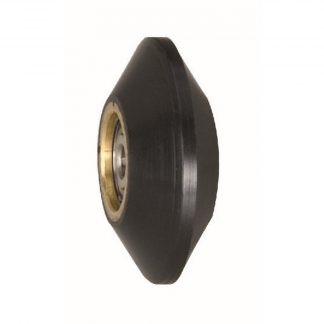 Dynabrade 11086 Contact Wheel Ass'y, 1" Dia. x 3/8" W x 3/8" I.D., V-Shaped Face, 90 Duro Rubber