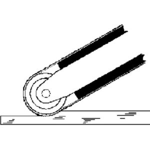 Dynabrade 15350 Contact Arm Ass'y, 1" (25 mm) Dia. x 2" (51 mm) W, Serrated Wheel