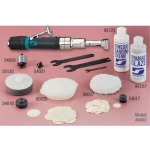 Dynabrade 49403 Mini-Dynorbital Random Orbital Sander Finesse Sanding Kit, Non-Vacuum