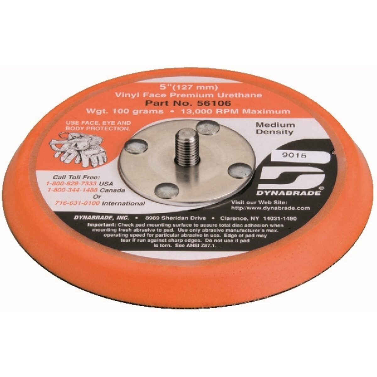 TTC Dynabrade Style 5" X 3/8" Random Orbital Sander Pad - Perfect For Auto Body & Woodworking