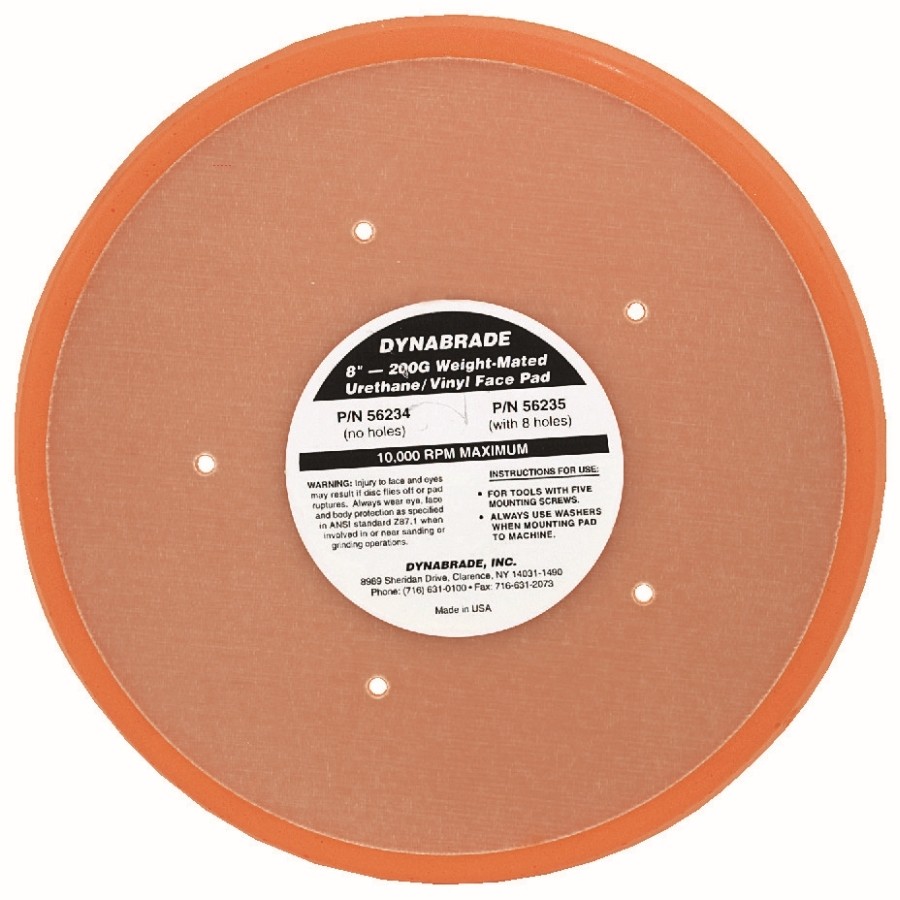 Dynabrade 56235 8" (203 mm) Dia. Vacuum Disc Pad, Vinyl-Face