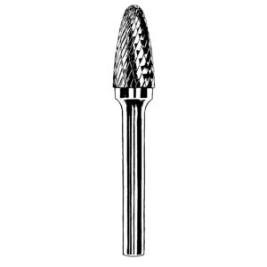 Dynabrade 93344 Carbide Burr, 1/8"D X 1/2" Flute X 1/8" Shank