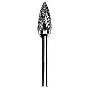 Dynabrade 93336 Carbide Burr, 3/8"D X 3/4"Flute X 1/4"Shank