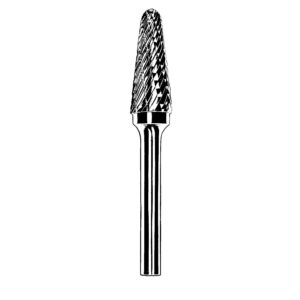 Dynabrade 93367 Sl-3m Carbide Burr Tapered End, 9.5mm D X 27mm Flute X 6mm Shank