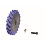 Dynabrade 11892 Contact Wheel Ass'y, 4" Dia. x 5/8" W x 5/8" I.D, Scoop Face, 80 Duro Urethane (Discontinued)